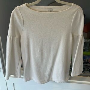 Off white bell sleeve top